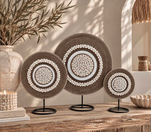 Schelpenketting circle beige