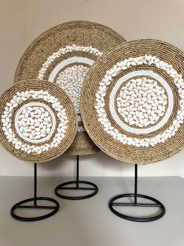 Schelpenketting circle beige