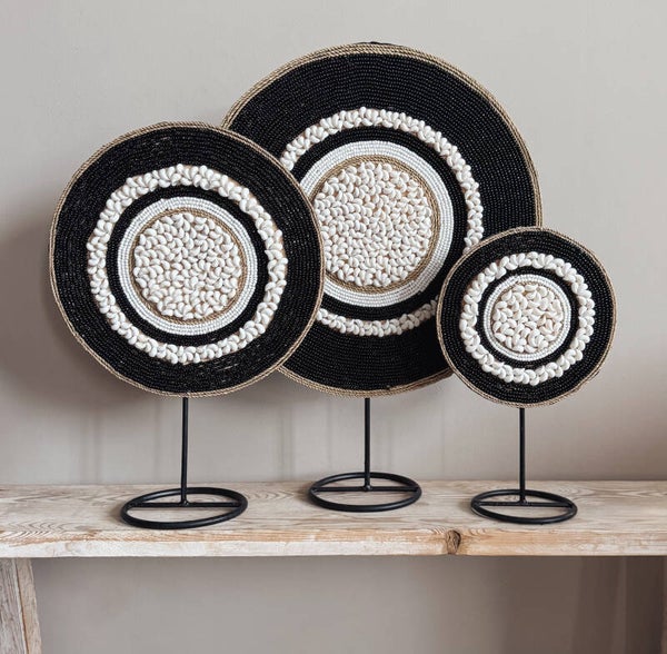 Schelpenketting circle zwart