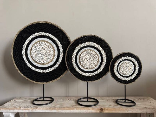Schelpenketting circle zwart