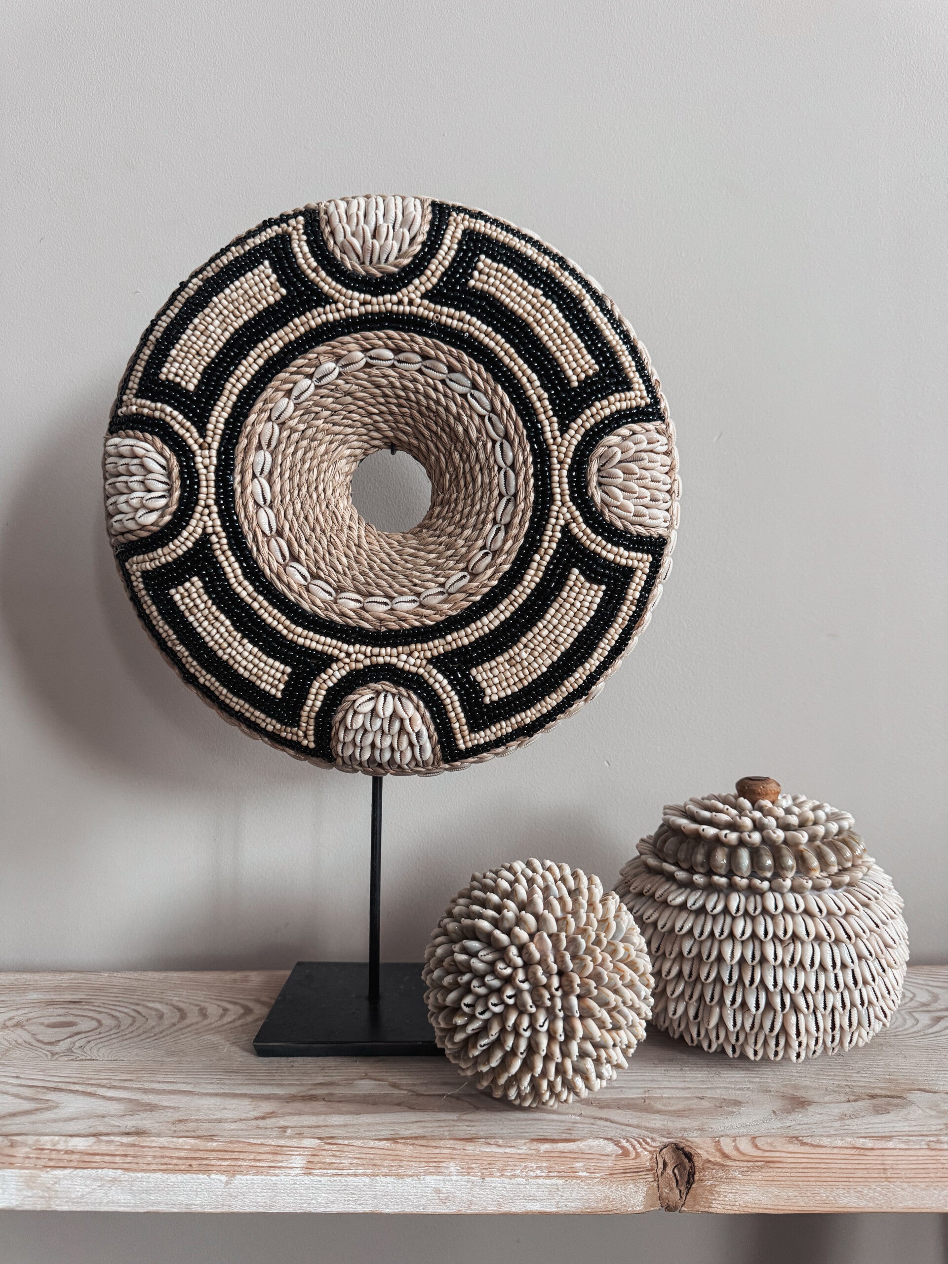 Schelpenketting donut zwart