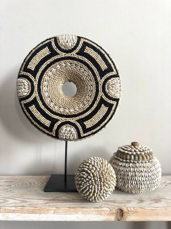 Schelpenketting donut zwart
