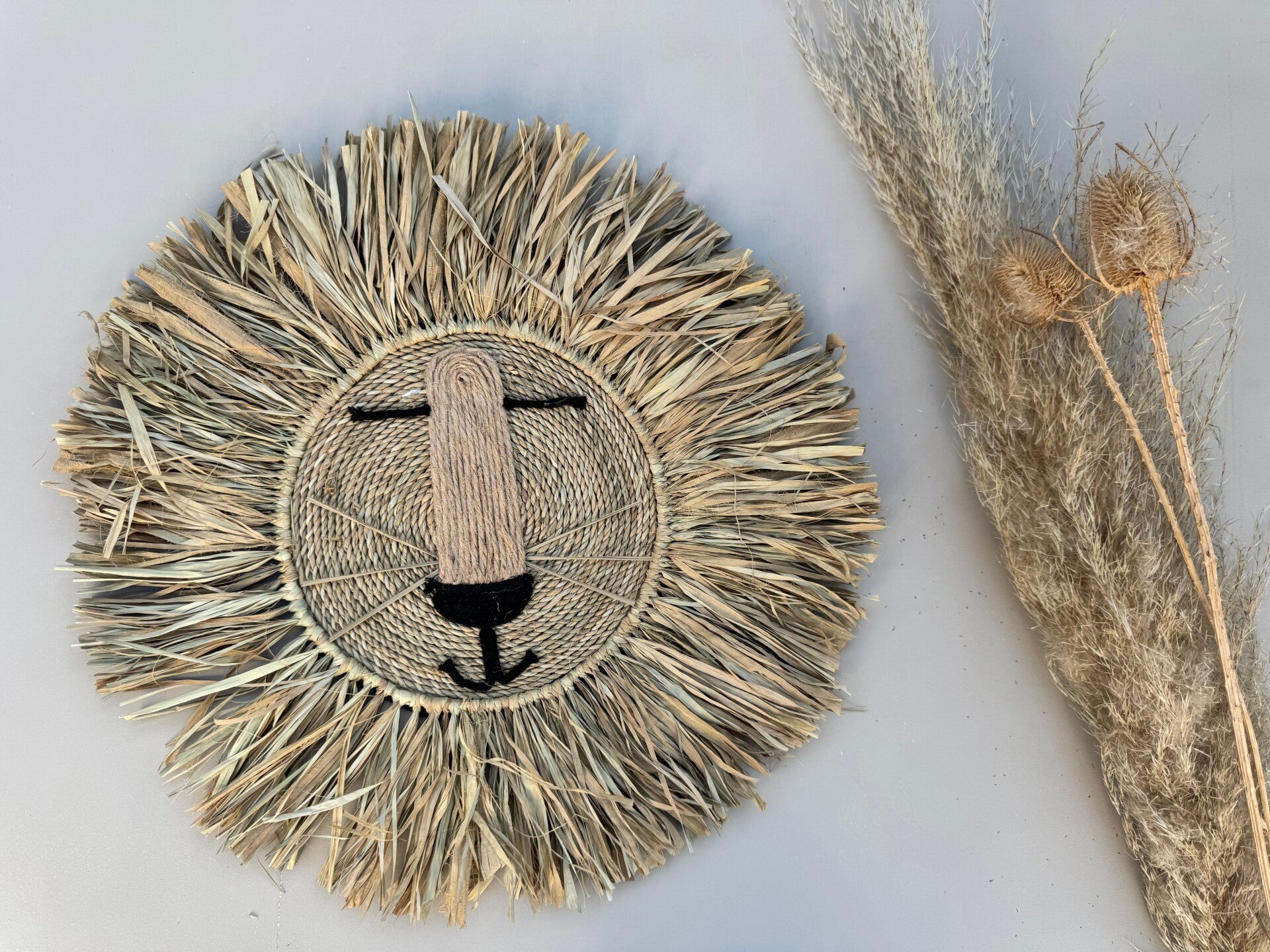 Wandhanger leeuw bruin