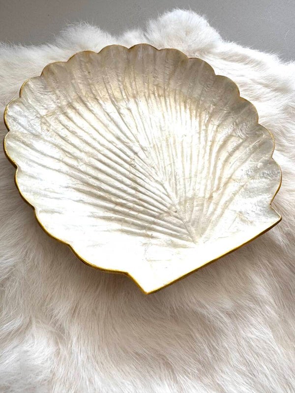 Schelpen plateau goud randje