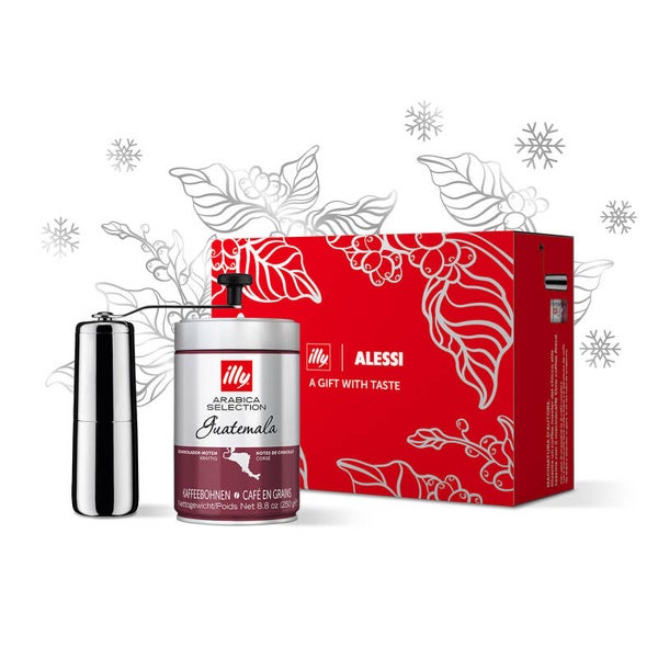 Alessi slow-coffee handmolen en 250 gram illy Guatemala bonen (box 4)