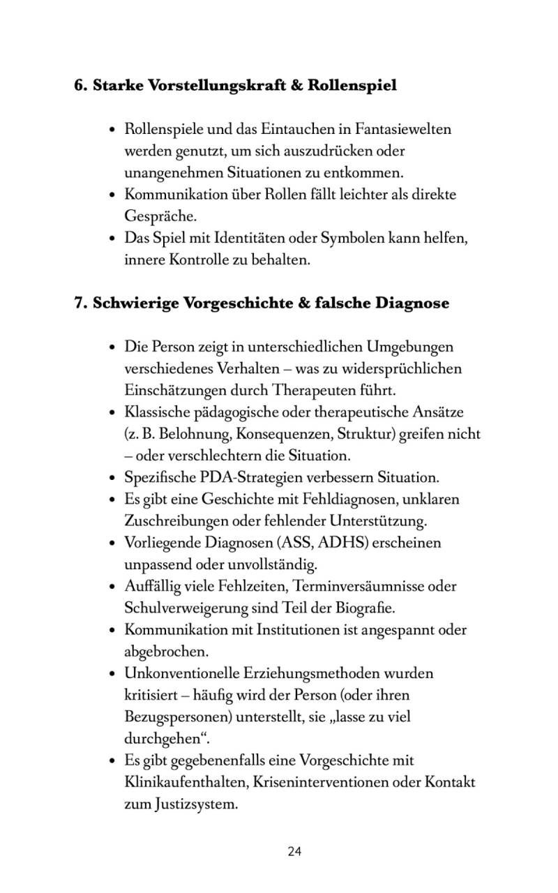 PDA Symptomliste - Merkmale PDA Profil - Auszug aus dem Buch PDA verstehen - 65 Soforthilfe Tools für hochsensible Kinder - auch bei ADHS und Autimus - Elyseah Verlag - Dr. Beatrix Haslinger  