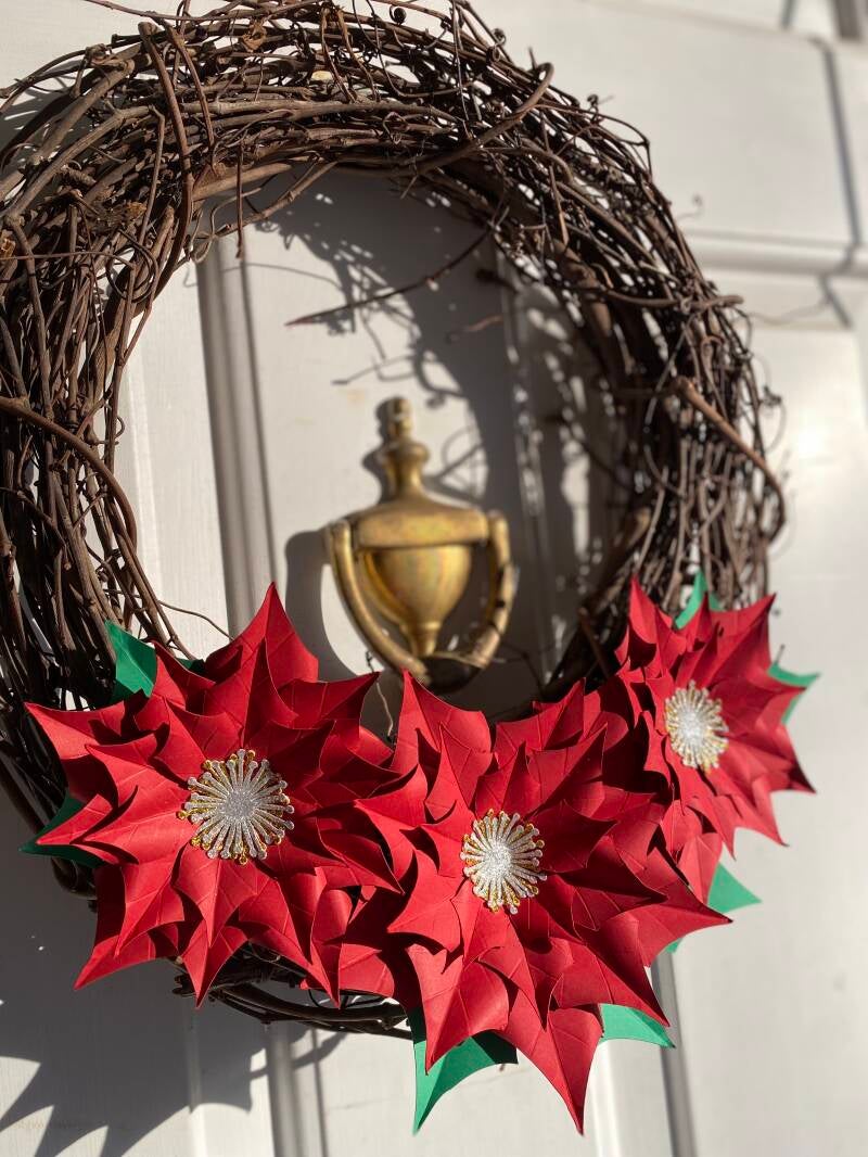 Poinsettia Wreath