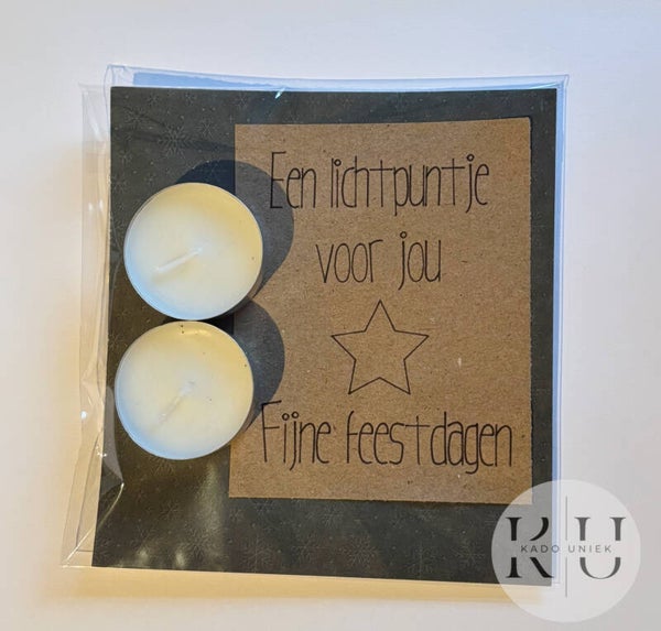 Brievenbus Cadeautje – “Een Lichtpuntje Voor Jou” - Fijne feestdagen