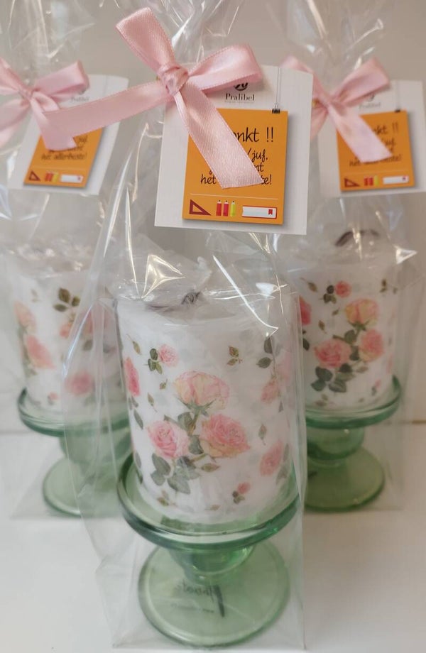 Kaars met kaarsenhouder