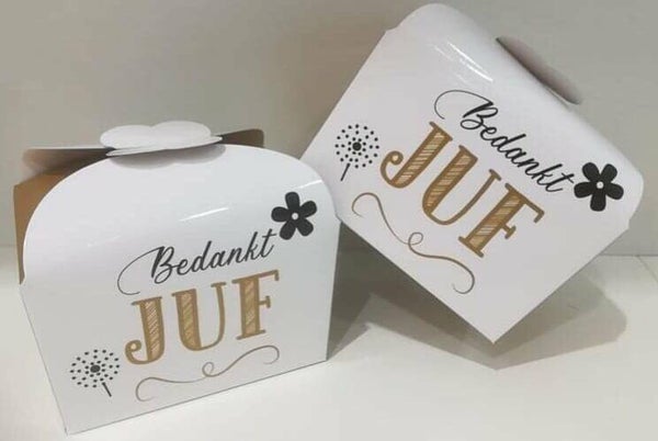 Doosje met pralines voor de juf