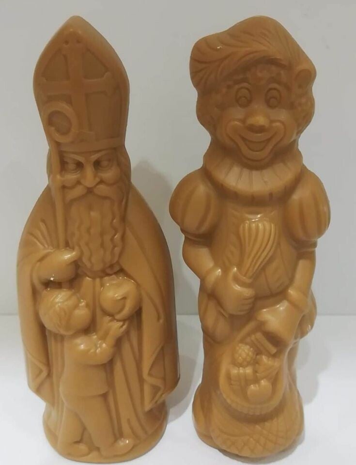 Koppel Sint en Piet 12 cm : Caramel doré