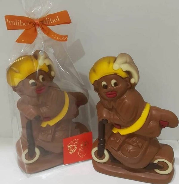 Zwarte piet op step melk 15 cm