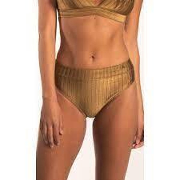 Beachlife Dull Gold Highwaist Bikinibroekje