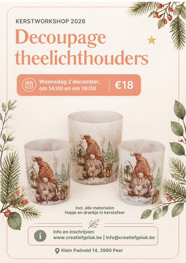 Decoupage theelichthouders