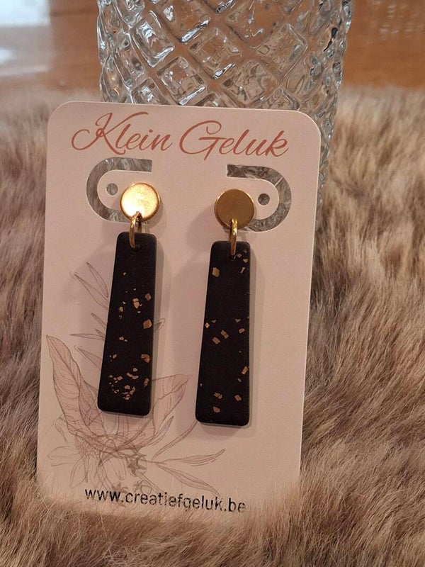 Polymeerklei oorbellen Nachtgoud