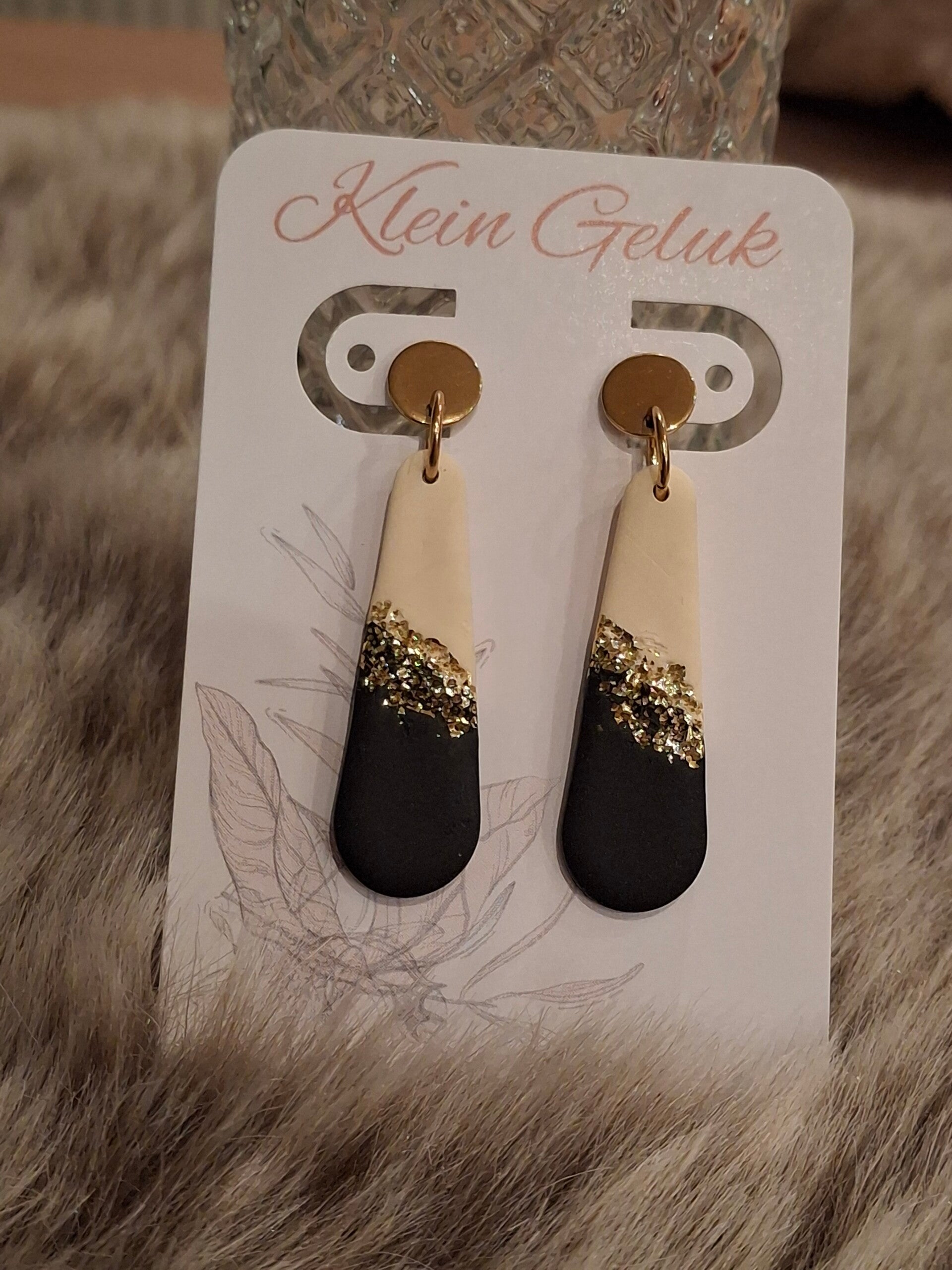 Polymeerklei oorbellen: nachtgloed