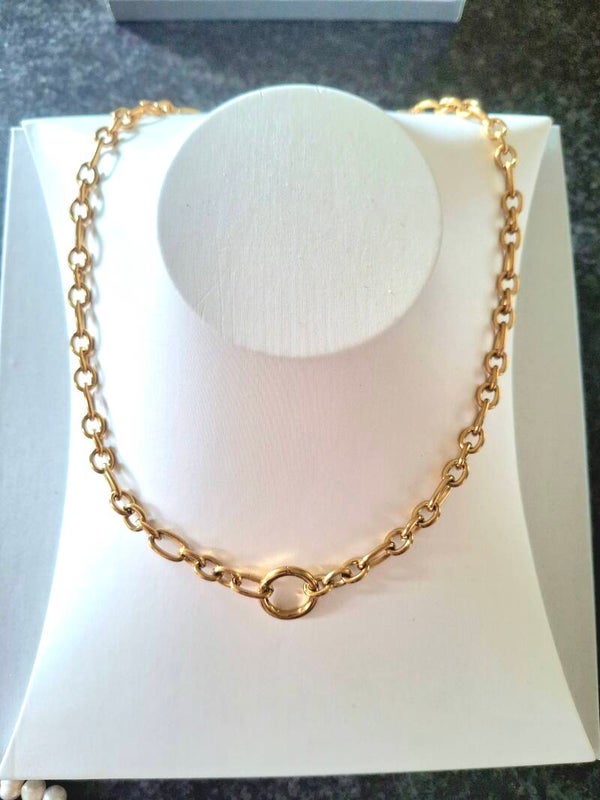 Ketting 45 cm met grote schakels stainless steel