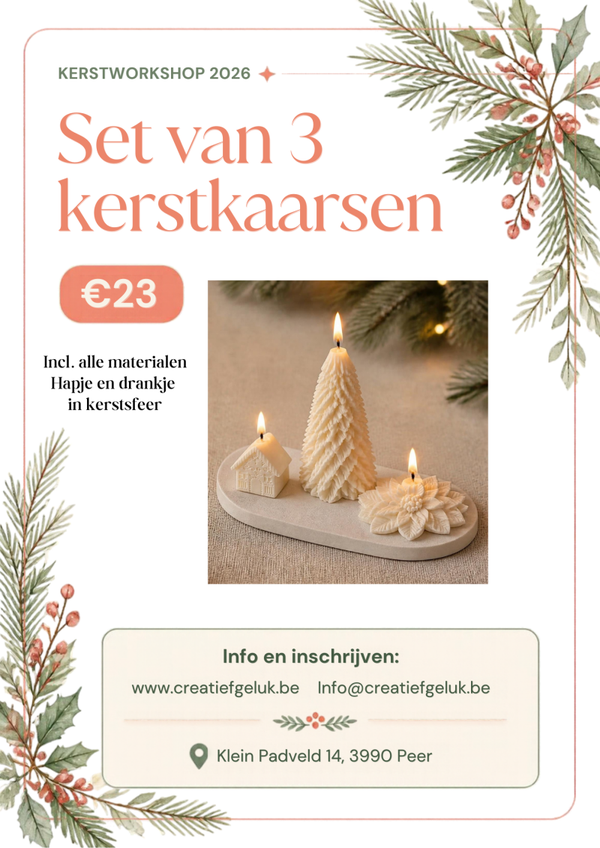 Set kerstkaarsen