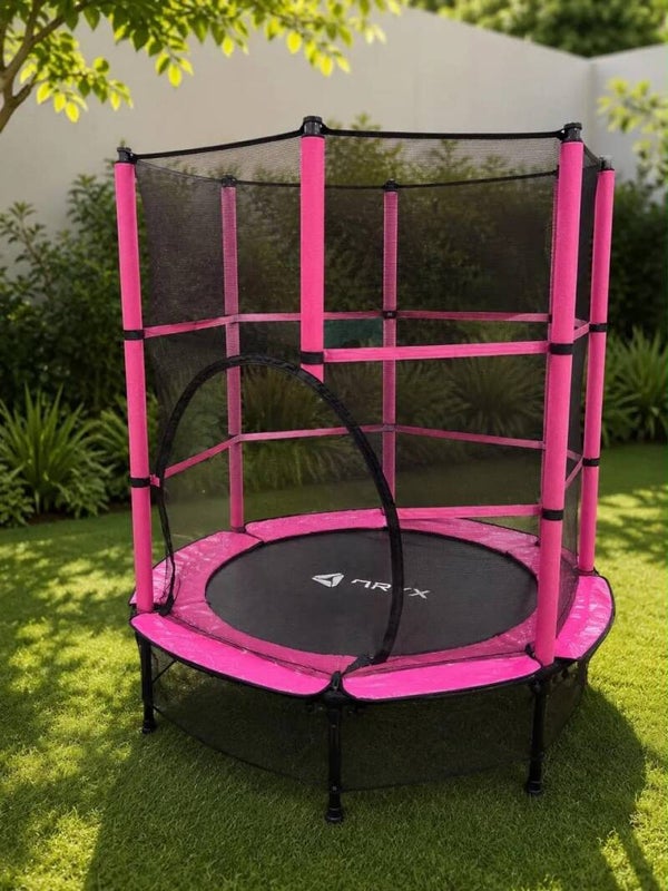 Cama elástica rosa