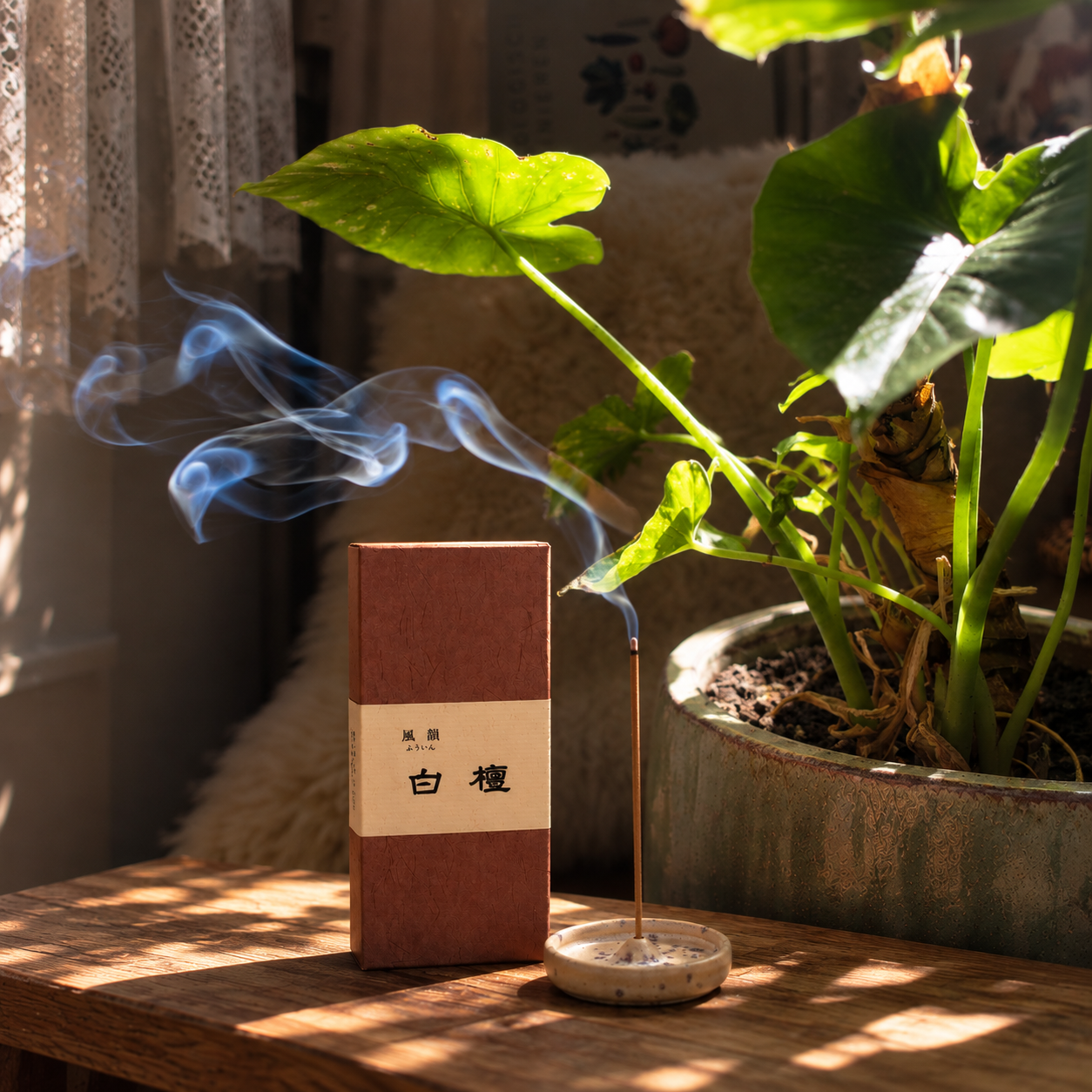 Fu-in Sandalwood Incense – Made in Japan, Approx. 60 Sticks