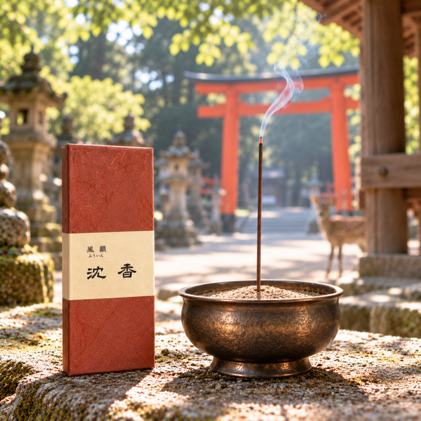 Fu-in Agarwood Incense – Made in Japan, Approx. 50 Sticks