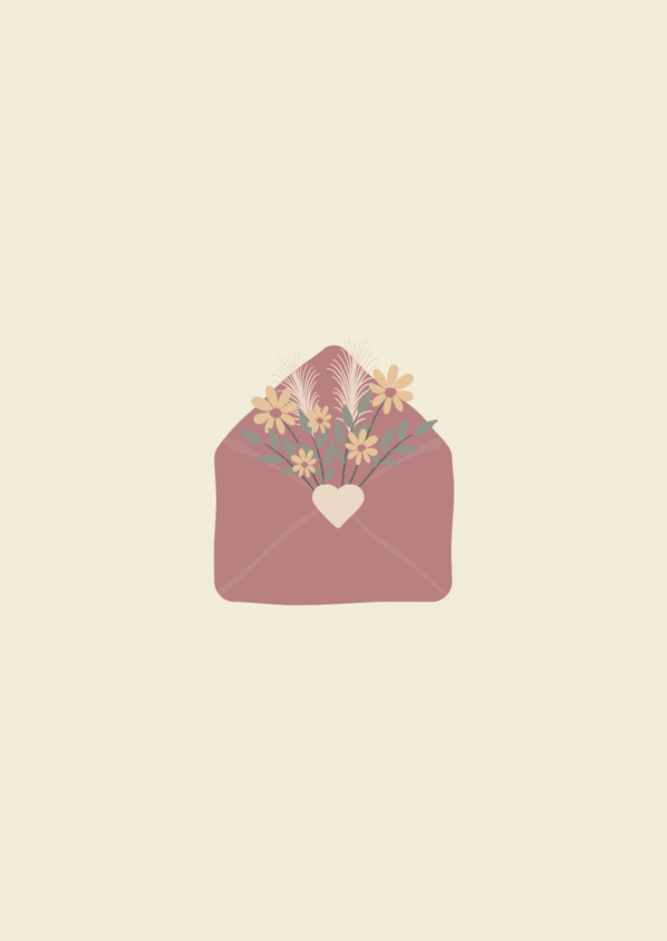 Envelop met bloemen- Jubileum