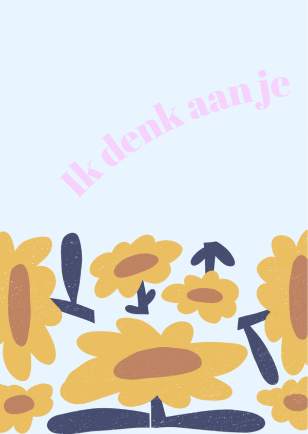 Ik denk aan je- bloemen