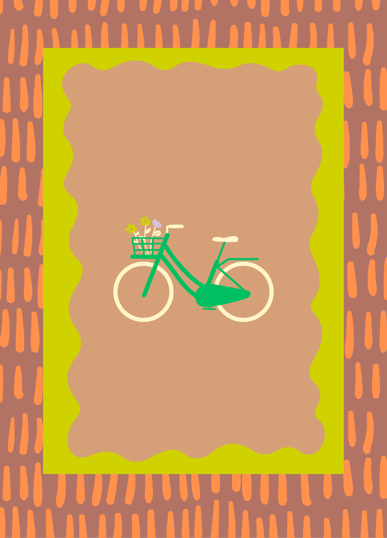 Fiets met bloemen- Zomaar