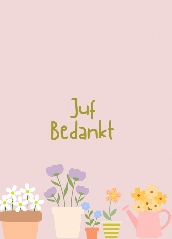 Juf bedankt- bloemen