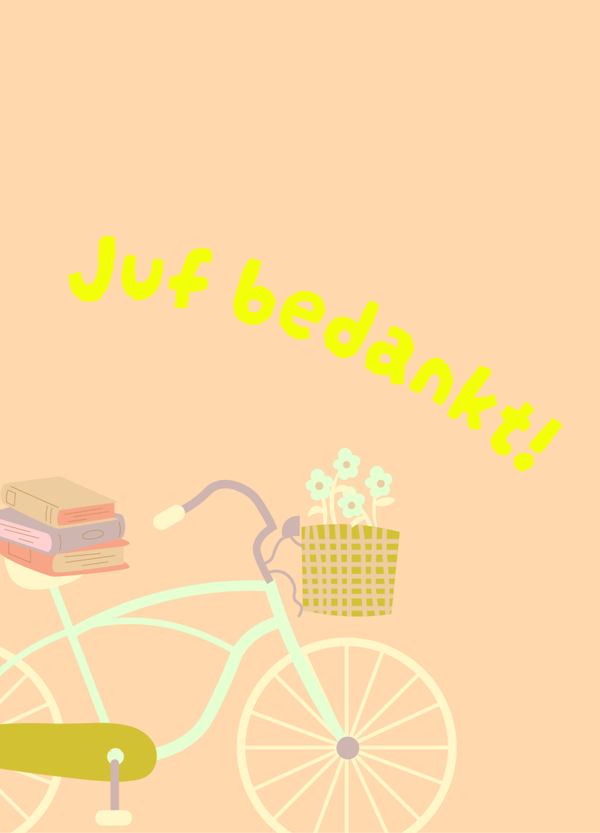 Juf bedankt- juffenkaart