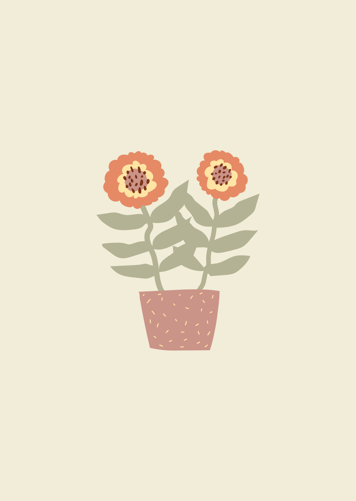 Bloemen in pot- verjaardag