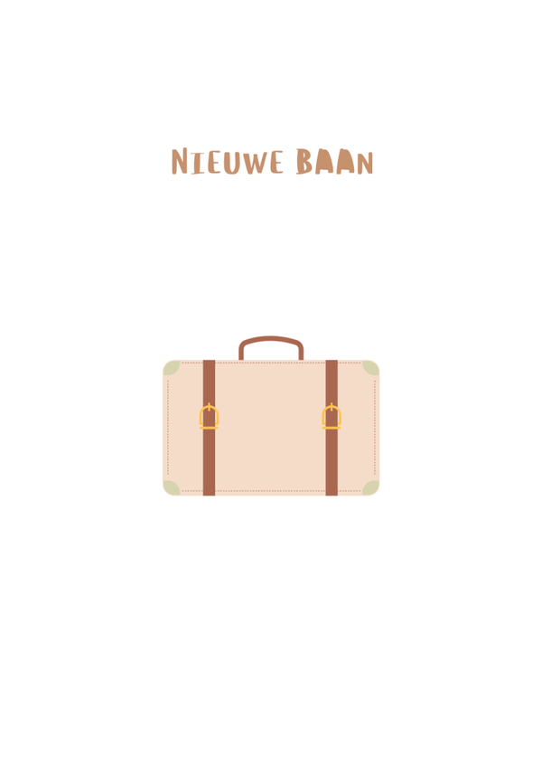 Nieuwe baan- koffer