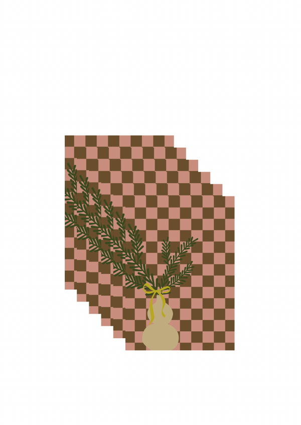 Vaas met takken- Set van 6 kaarten