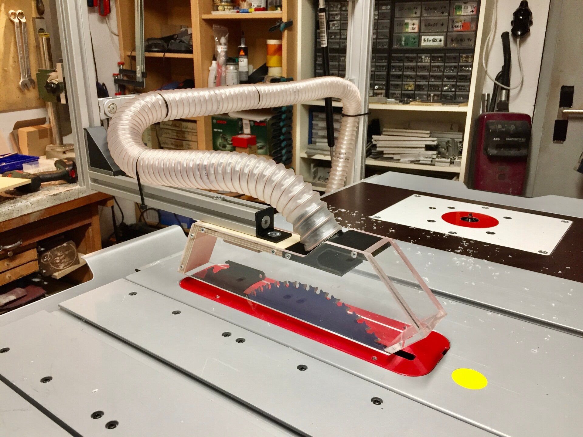 Absaugadapter für Absaughaube/ Kreissäge (3D-Daten oder Bauteil)