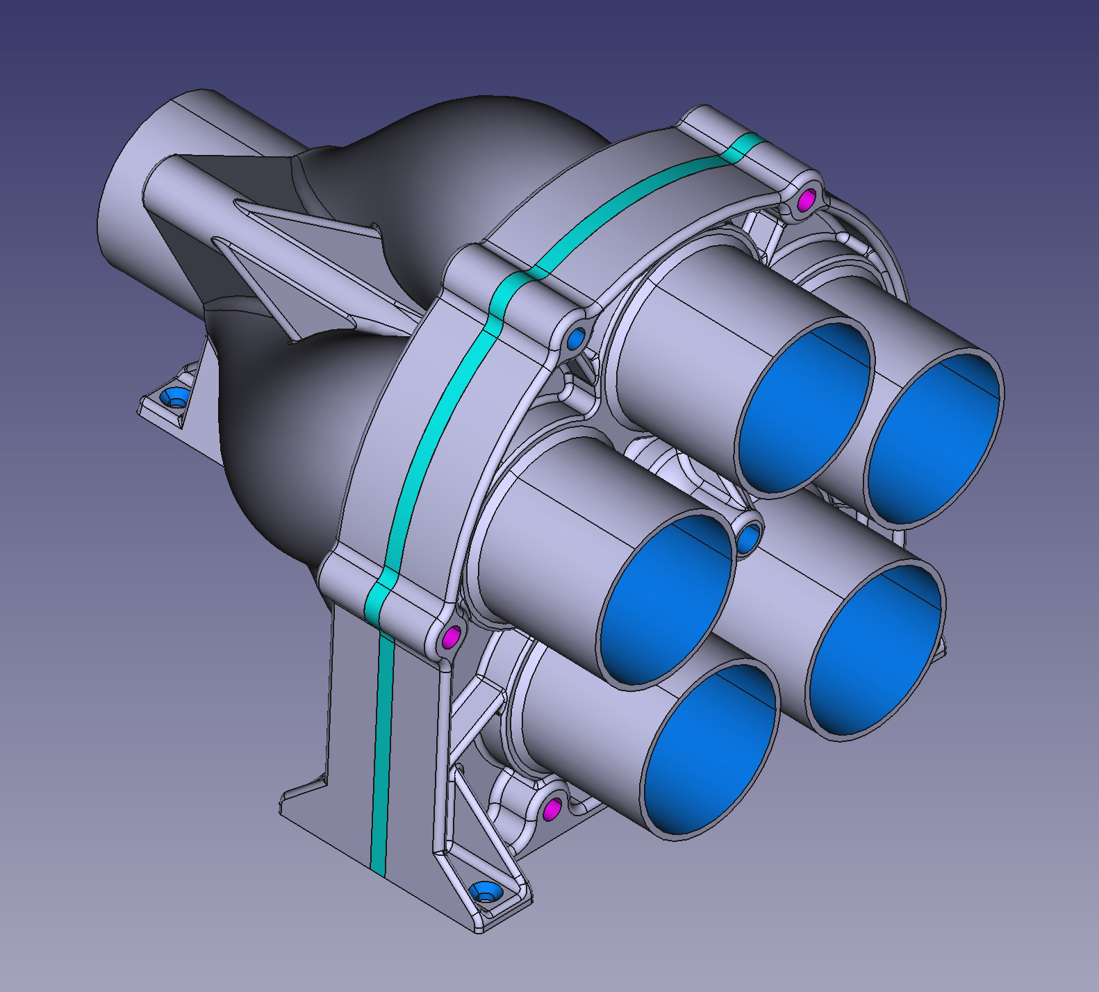 3D-Daten Blastgate, 5-fach, verbesserte Version