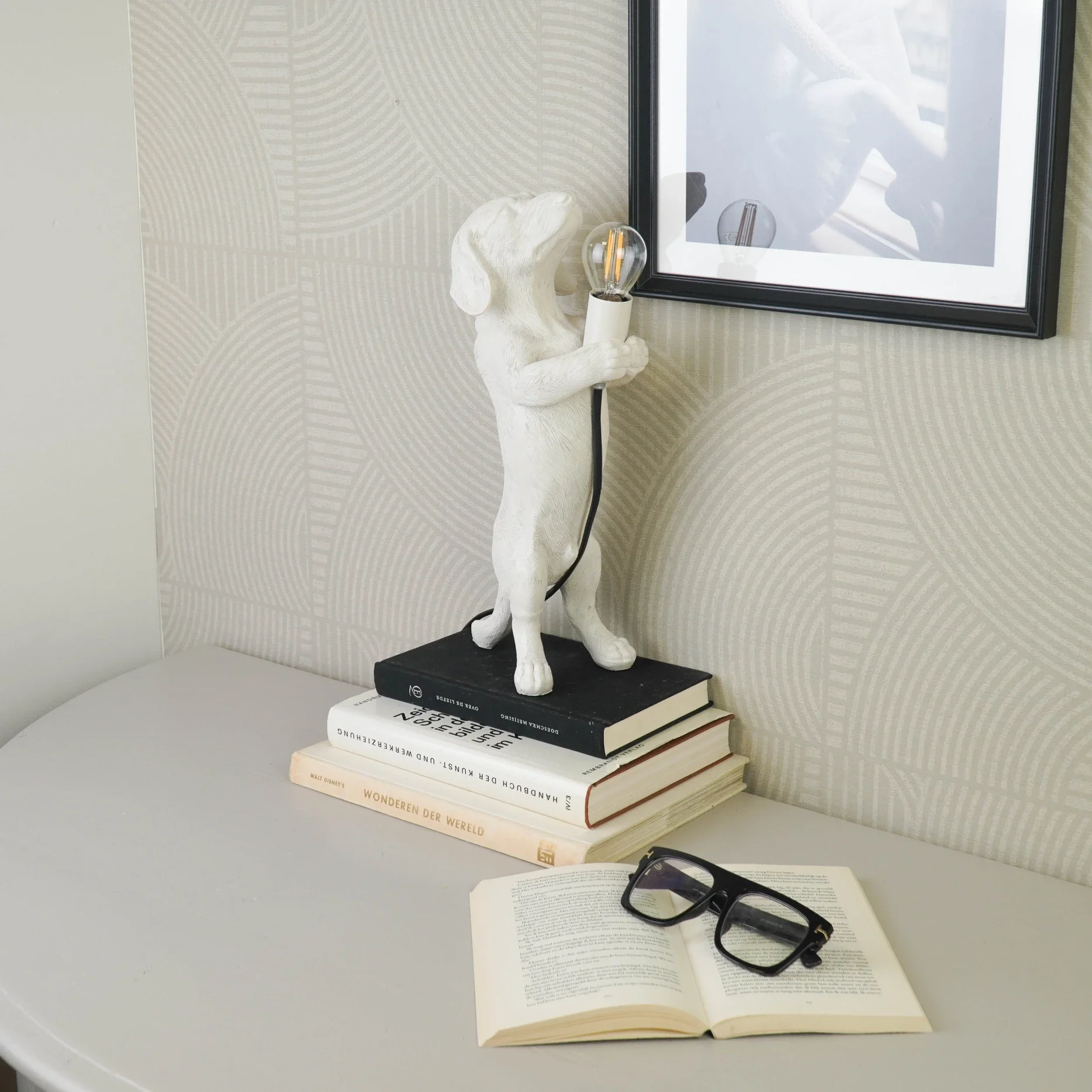 Housevitamin - Teckel Tafellamp "Who let the dog out' - Wit - C16.1