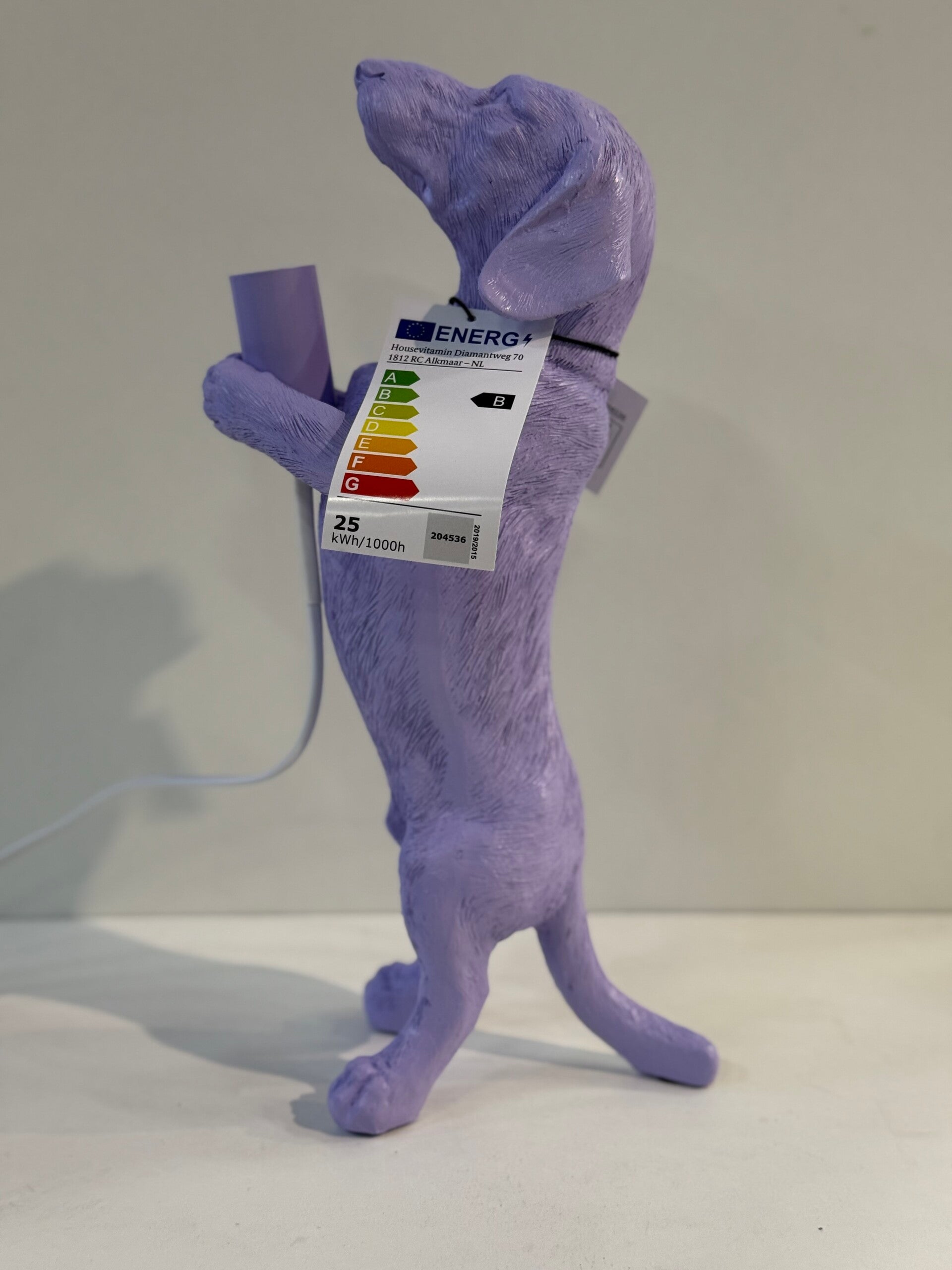 Housevitamin - Teckel Tafellamp 'Who let the dog out' - Lila - C10.1