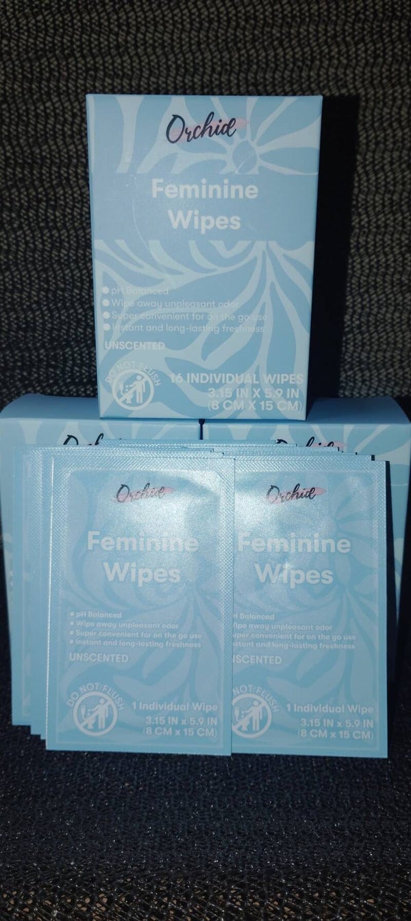 Orchid Unscented Feminine Wipe - Single