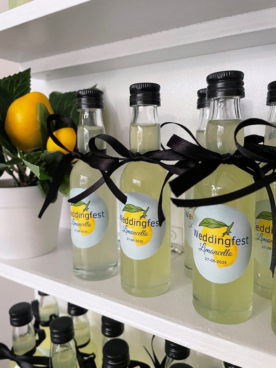 gevulde flesjes limoncello weddingfest