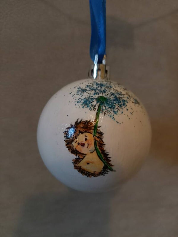 Handbeschilderde kerstbal 6cm