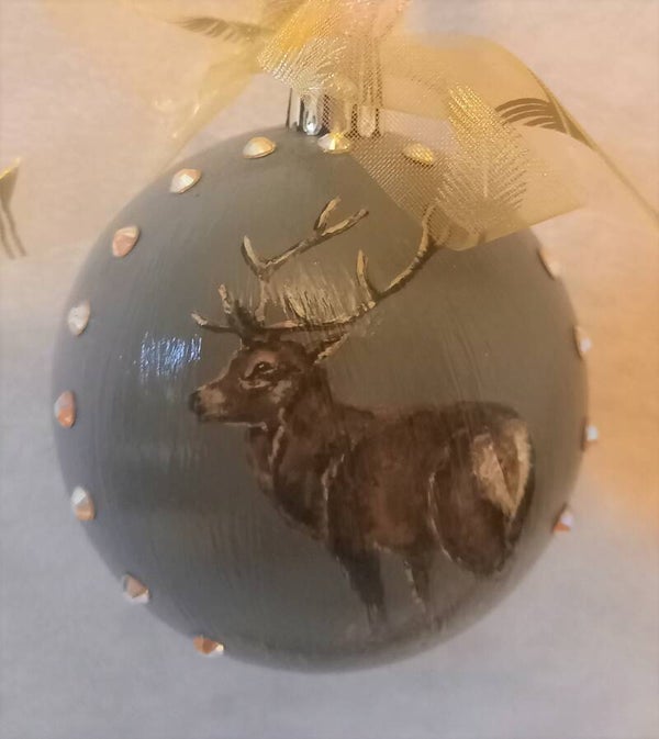 Handbeschilderde kerstbal 8cm