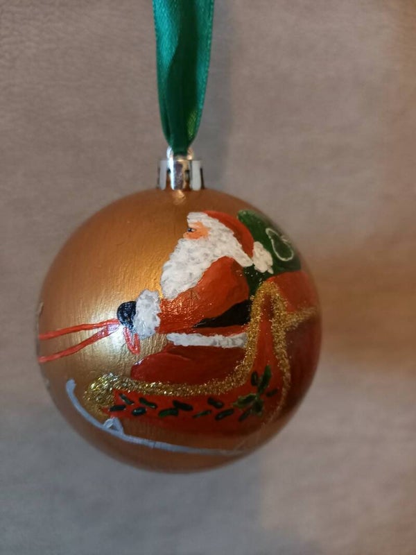 Handbeschilderde kerstbal 8cm