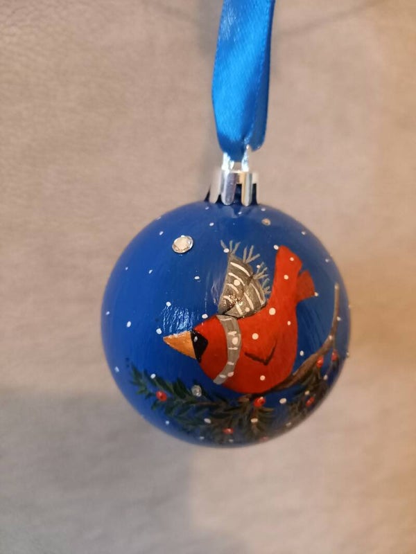 Handbeschilderde kerstbal 8cm