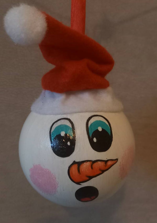 Handbeschilderde kerstbal 8cm