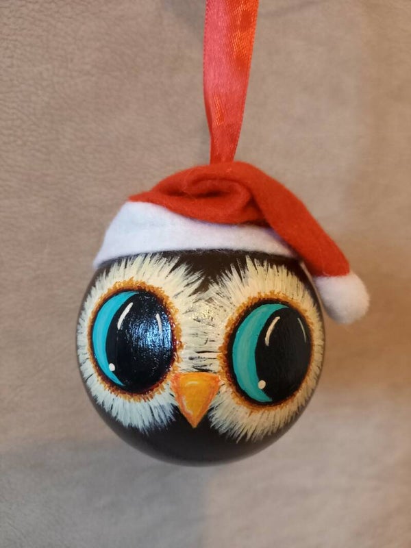 Handbeschilderde kerstbal 8cm