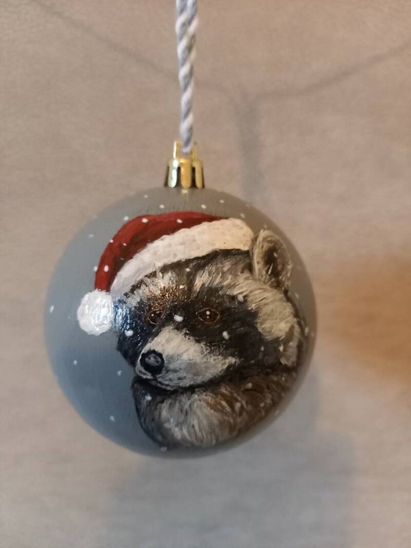 Handbeschilderde kerstbal 8cm
