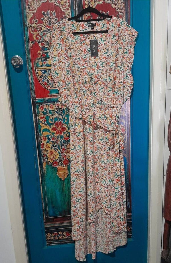 city chic,, size L, nwt, faux wrap dress