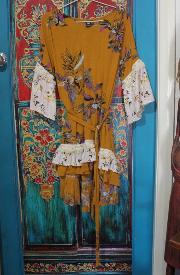 ladies size 8,  "Izabel london" upcycled tunic dress