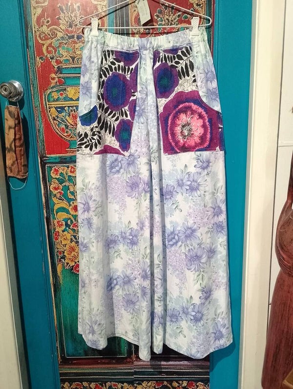 wide leg pants size 14 , handmade, unique,