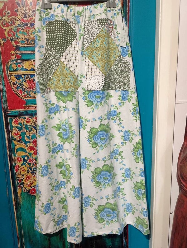 wide leg pants, size 12, fits 10 and 12, handmade